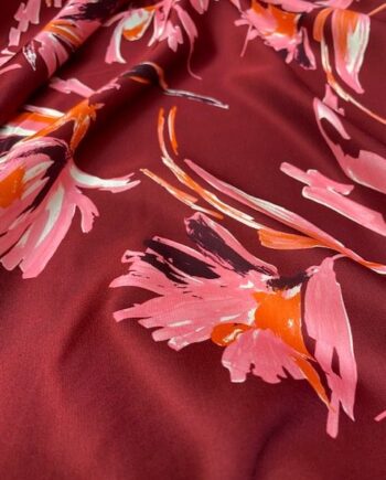 Nuances Fabrics Tissu Imprimes E3540 Cerise 1