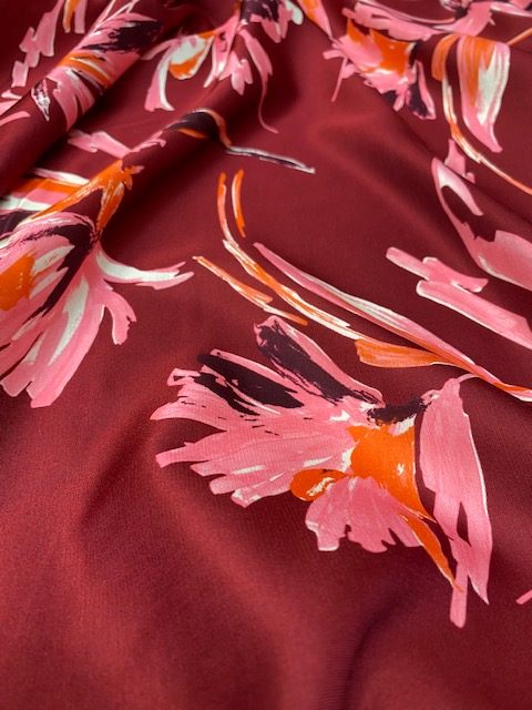 Nuances Fabrics Tissu Imprimes E3540 Cerise 1