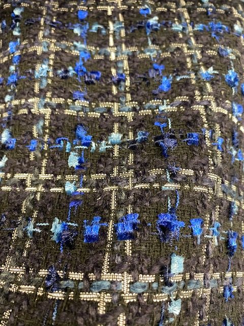 Nuances Fabrics Tissu Carreaux Otis Bleu 2