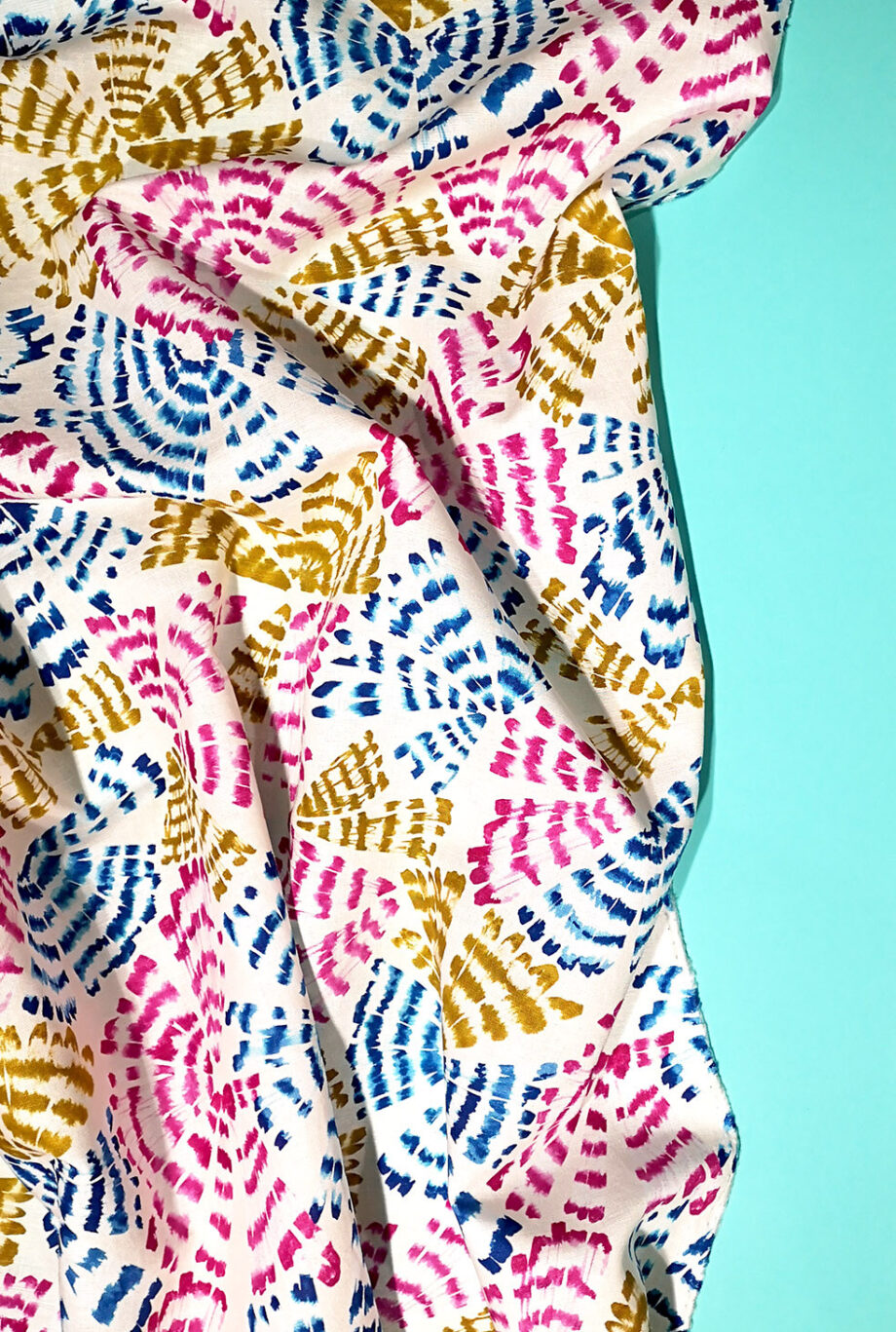 Frida 22 Tissu En Lin Et Coton Fibres Naturelles Tissu ImprimÉ Tie And Dye Pic5