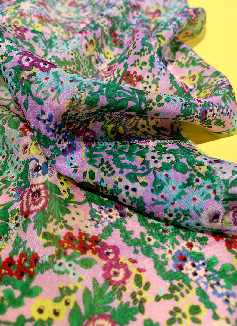 Lolita 22 Tissu Soie Coton ImprimÉ Fleurs Pic11