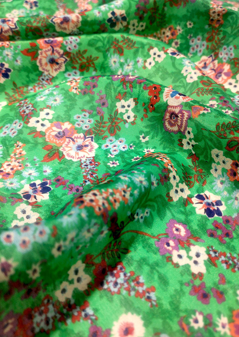 Lolita 22 Tissu Soie Coton ImprimÉ Fleurs Pic7