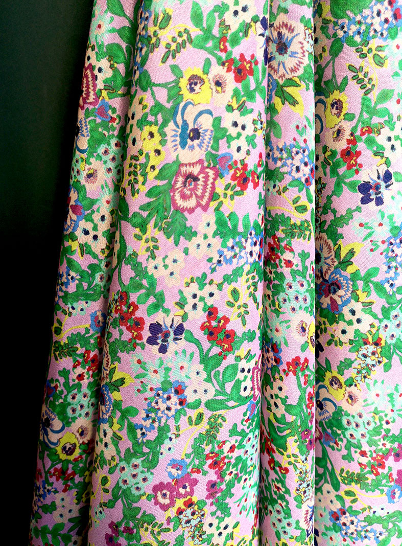 Lolita 22 Tissu Soie Coton ImprimÉ Fleurs Pic8