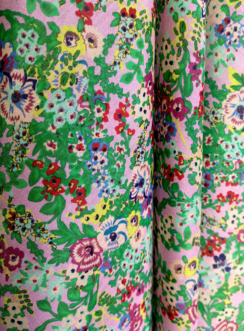 Lolita 22 Tissu Soie Coton ImprimÉ Fleurs Pic9