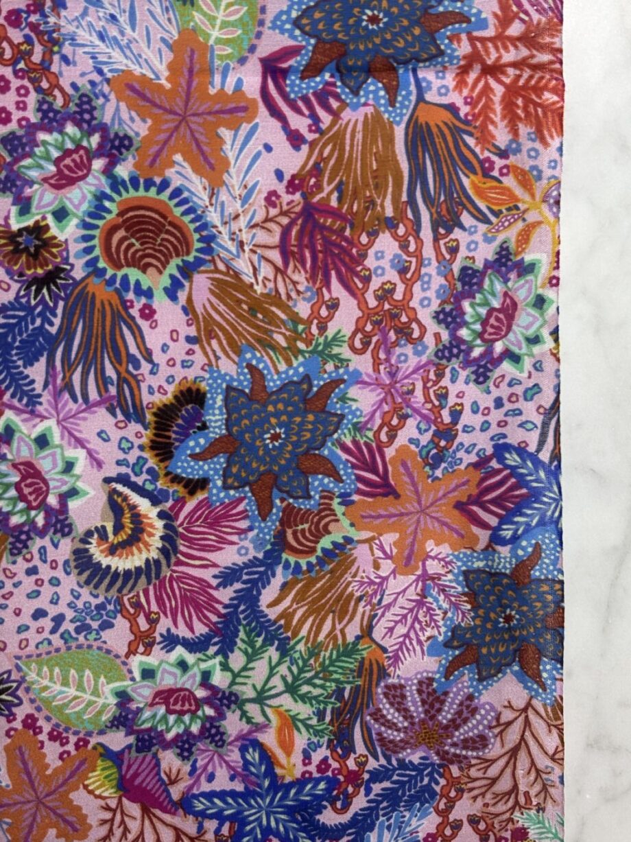 Tissu Coton Soie Imprimé Arielle Tissus Au Mètre Nuances Fabrics 2