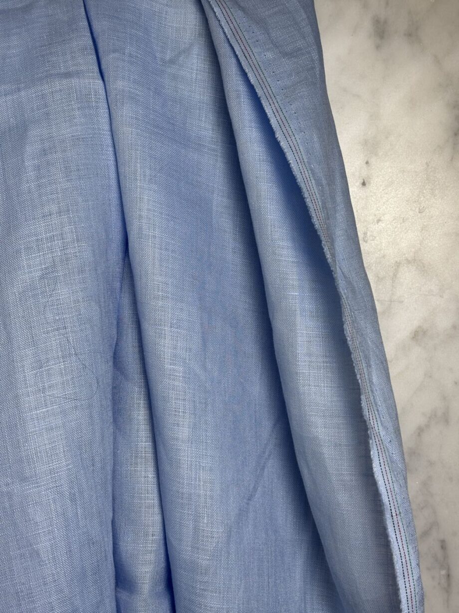 Tissu Linena Lin Uni Ciel Tissus Au Mètre Nuances Fabrics 2