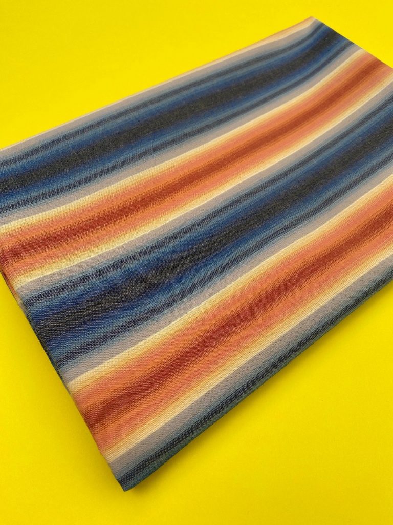 Chapeau en coton mélangé à rayures multicolores pour nouveau-né avec petites oreilles FAGOTTINO