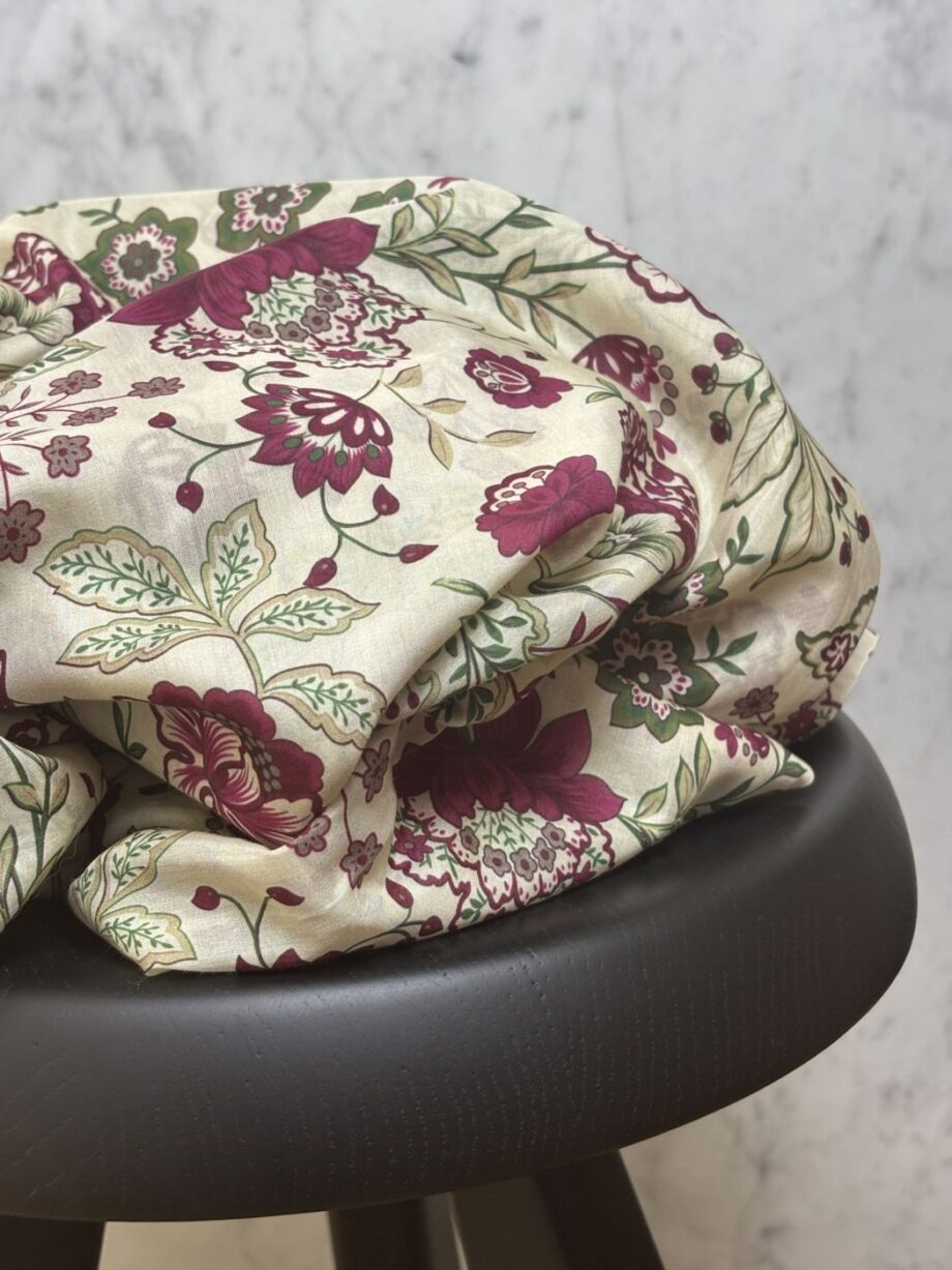 Tissu Coton Soie Imprimé Sue Tissus Au Mètre Nuances Fabrics 1