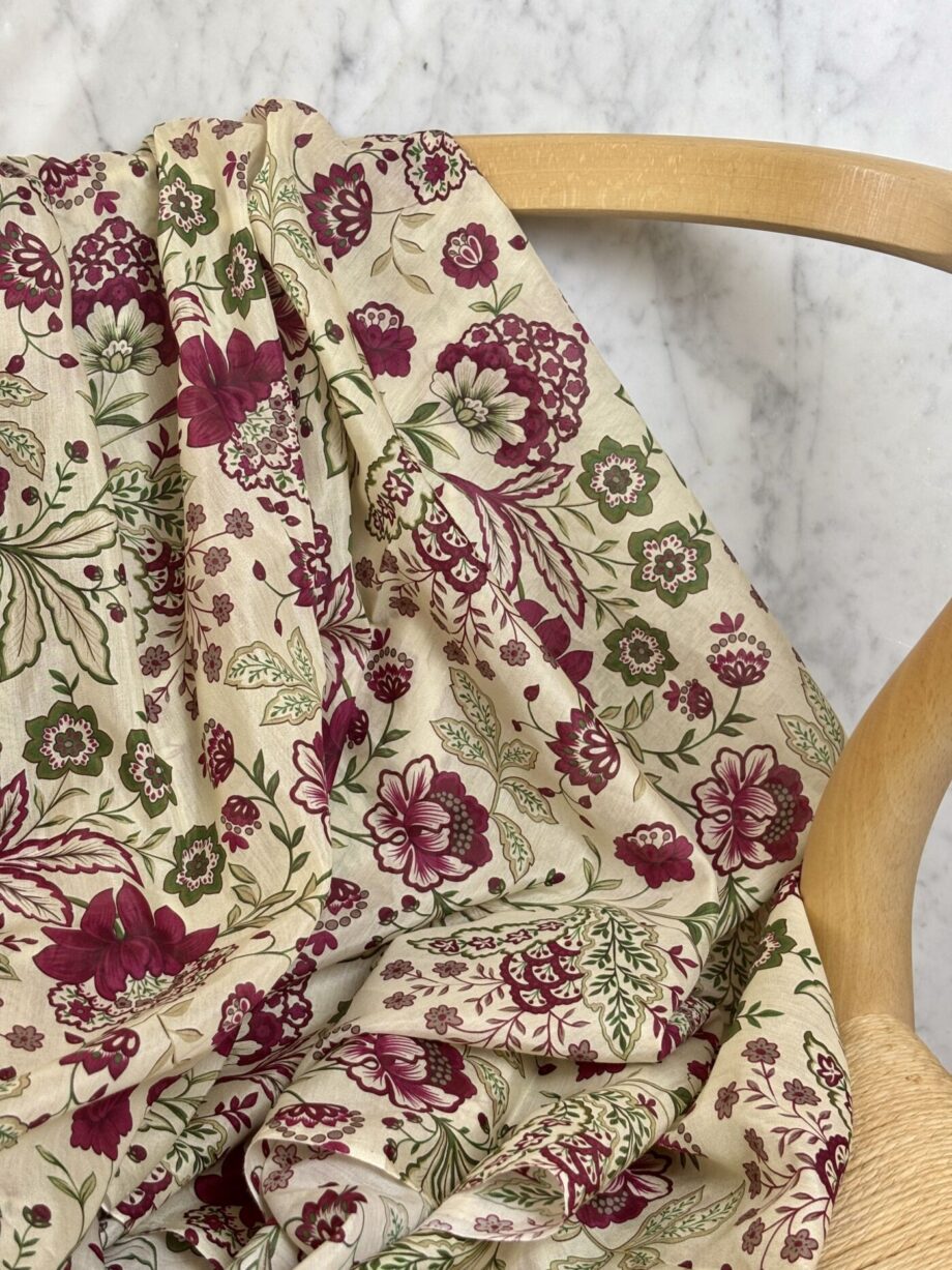 Tissu Coton Soie Imprimé Sue Tissus Au Mètre Nuances Fabrics 3