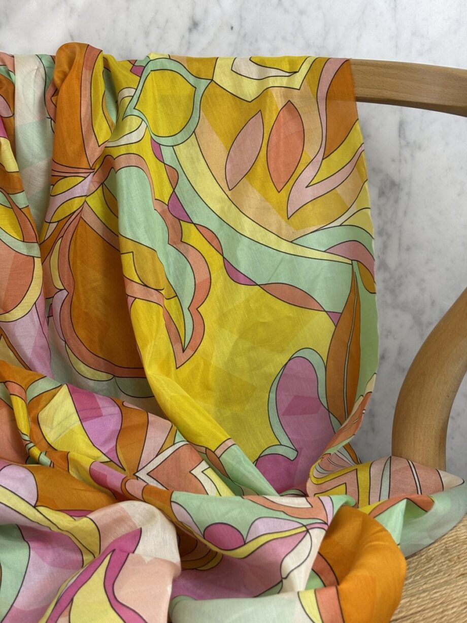 Tissu Voile De Coton Et Soie Imprimé Théa Tissus Au Mètre Nuances Fabrics 3