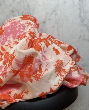 Tissu Voile De Coton Soie Imprimé Fleurs Soléane Tissus Au Mètre Nuances Fabrics 1