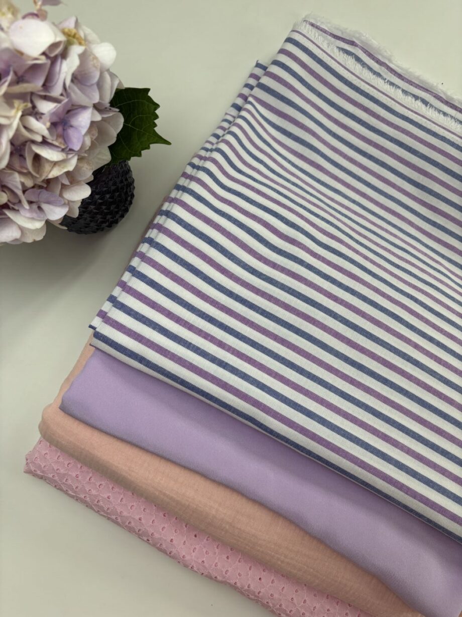 Tissu Ina Toile Coton Souple À Rayures Tissus Au Mètres Nuances Fabrics 5
