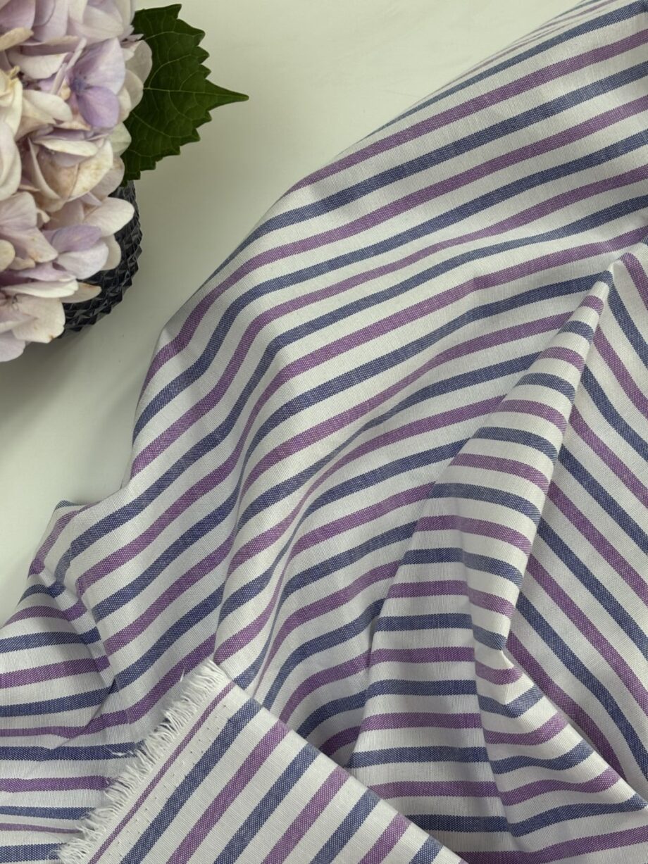 Tissu Ina Toile Coton Souple À Rayures Tissus Au Mètres Nuances Fabrics 6