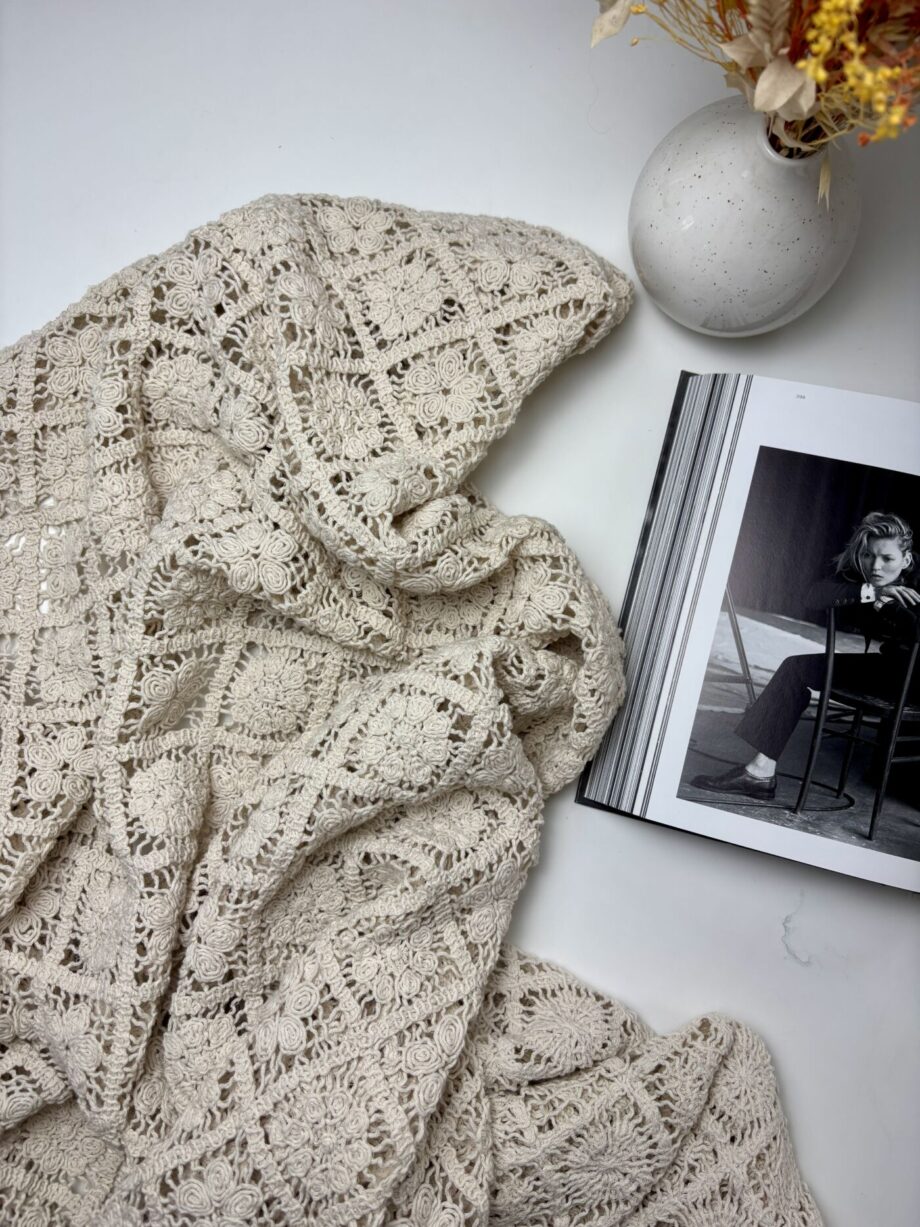 tissu guipure de coton crochet écru jasmine tissus au mètre nuances fabrics