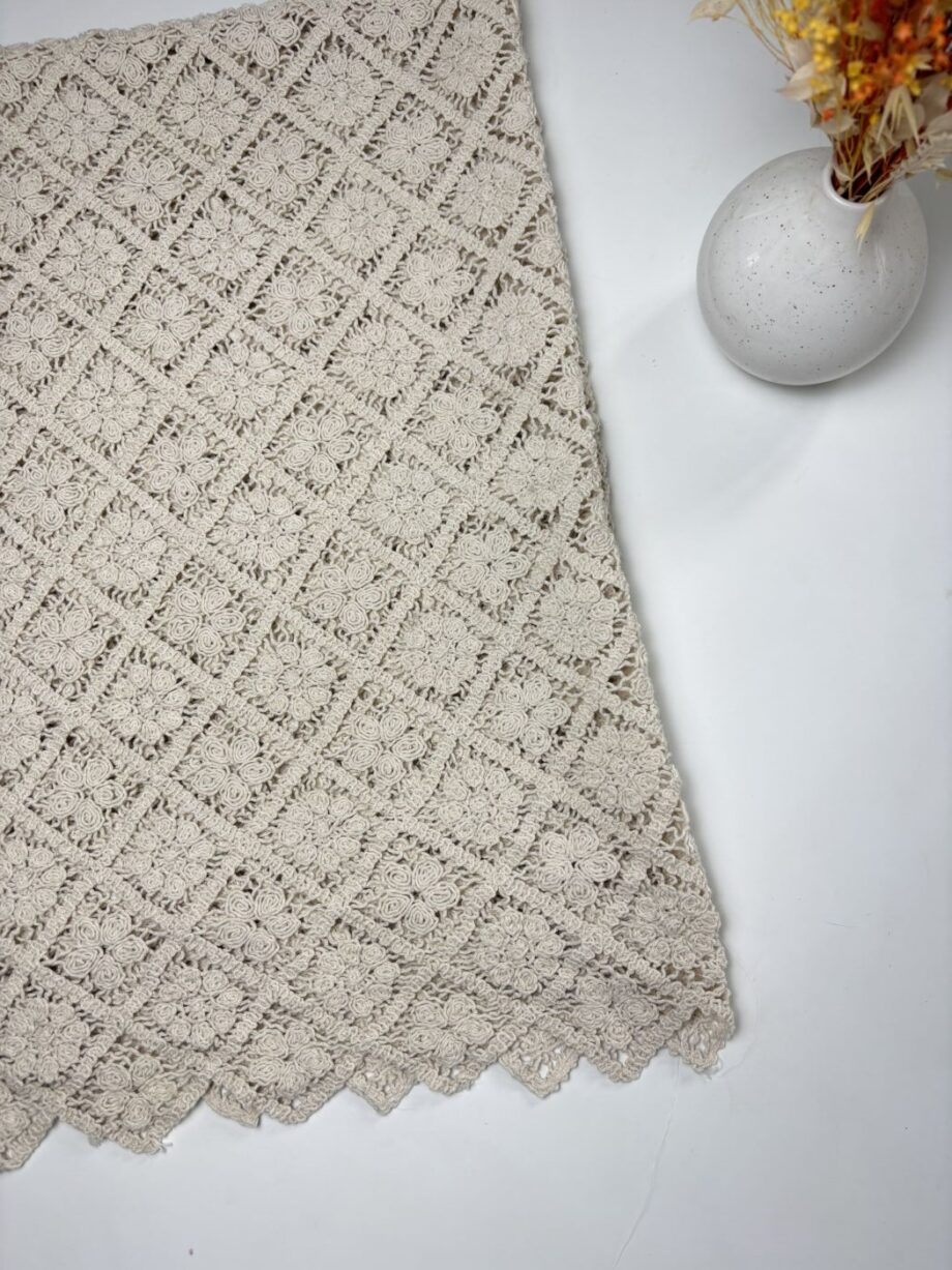 tissu guipure de coton crochet écru jasmine tissus au mètre nuances fabrics