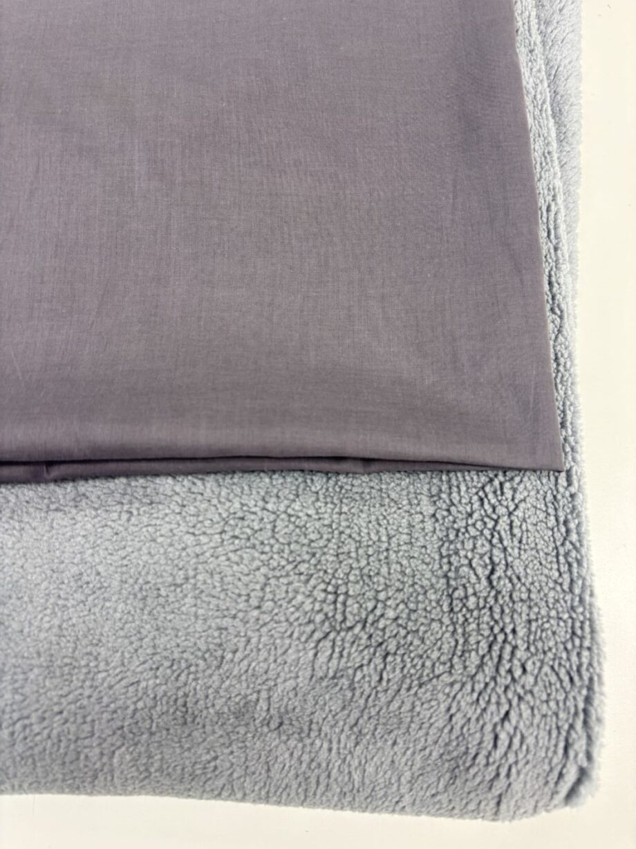 box grey sherpa popeline nuances tissu au mètre