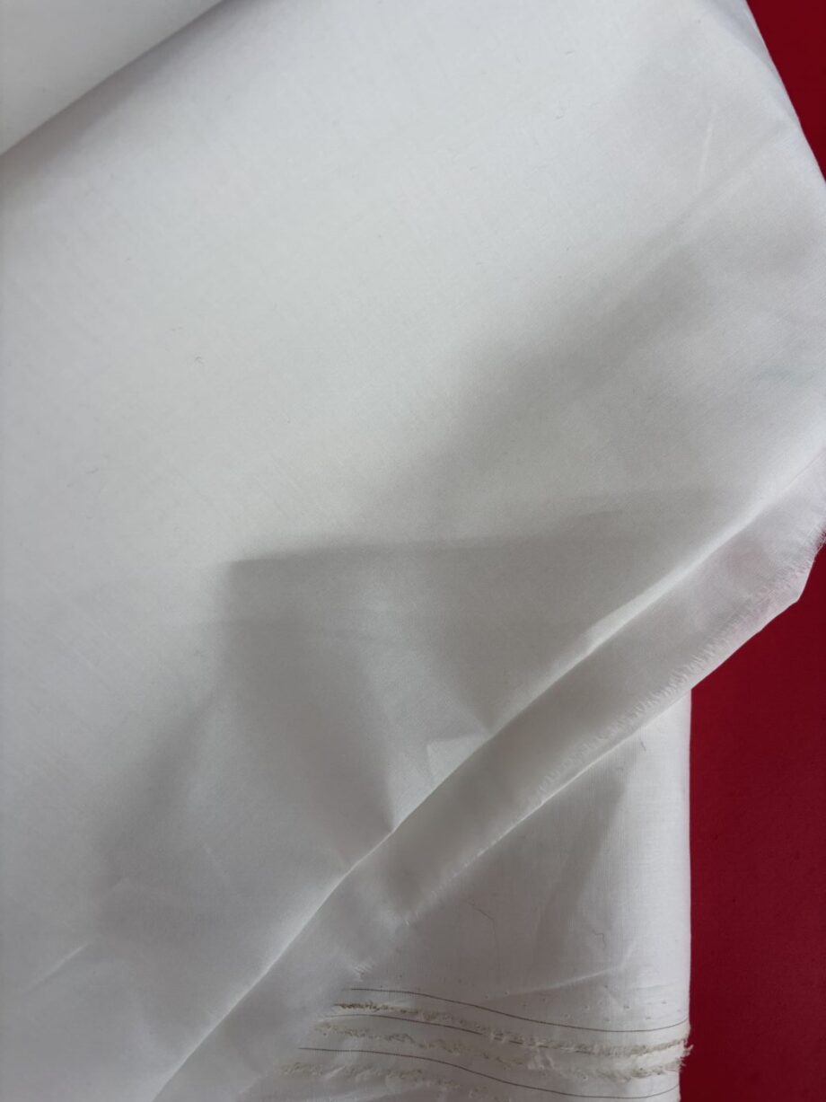coupon popeline coton et soie couleur écru nuances fabrics