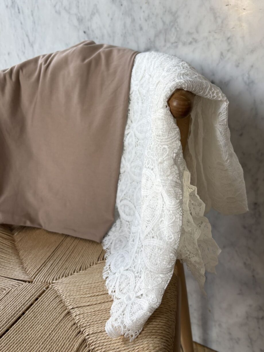 Box alicia guipure écru aspect daim nuances fabrics tissu au mètre