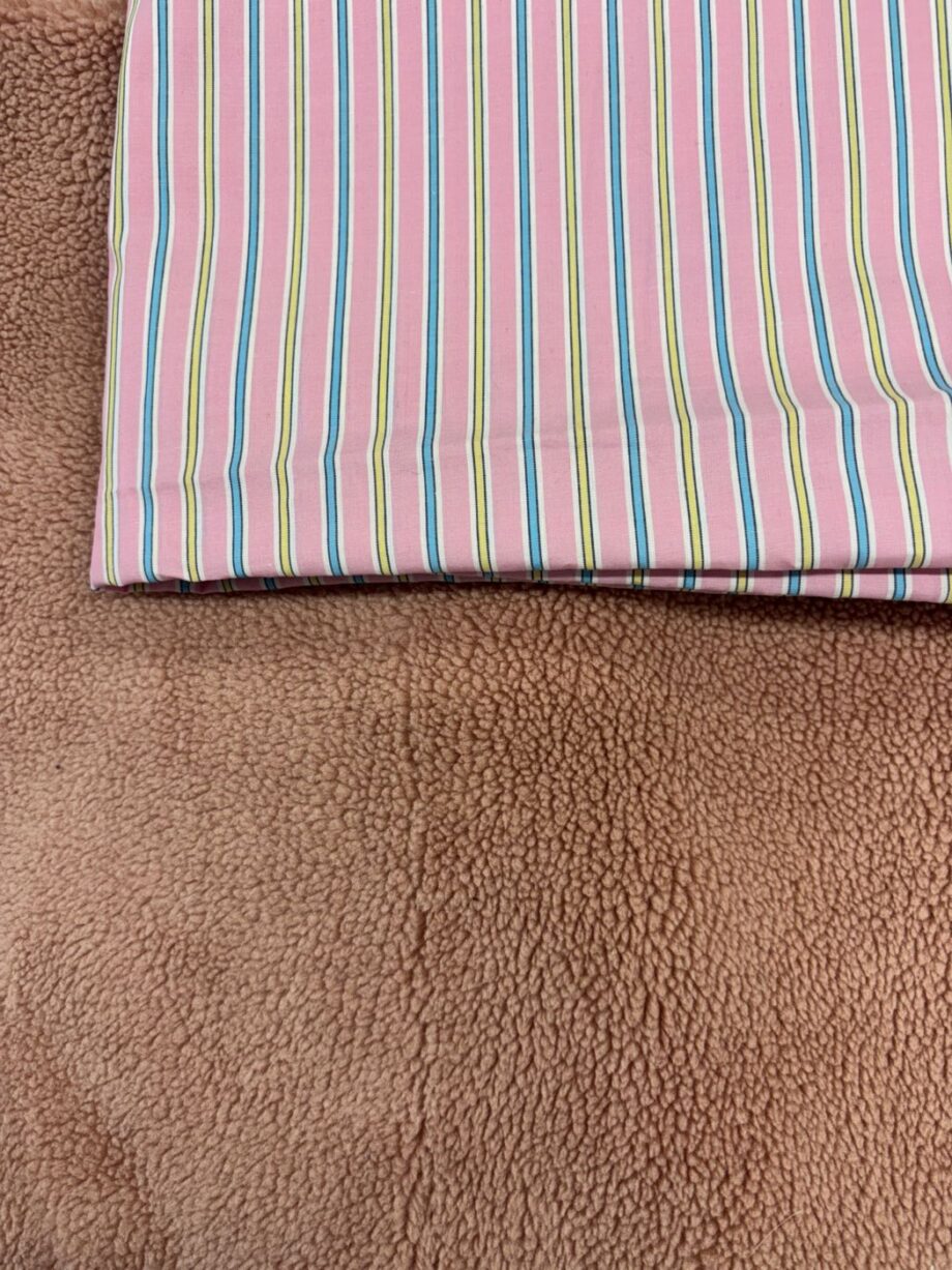 box sherpa rose coton rayé fils teints nuances fabrics tissu au mètre