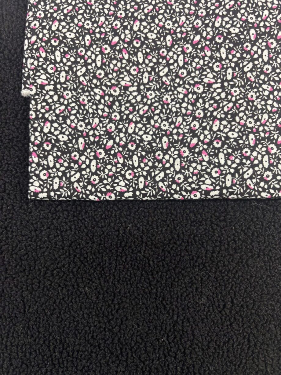 box sherpa black coton nuances fabrics tissu au mètre