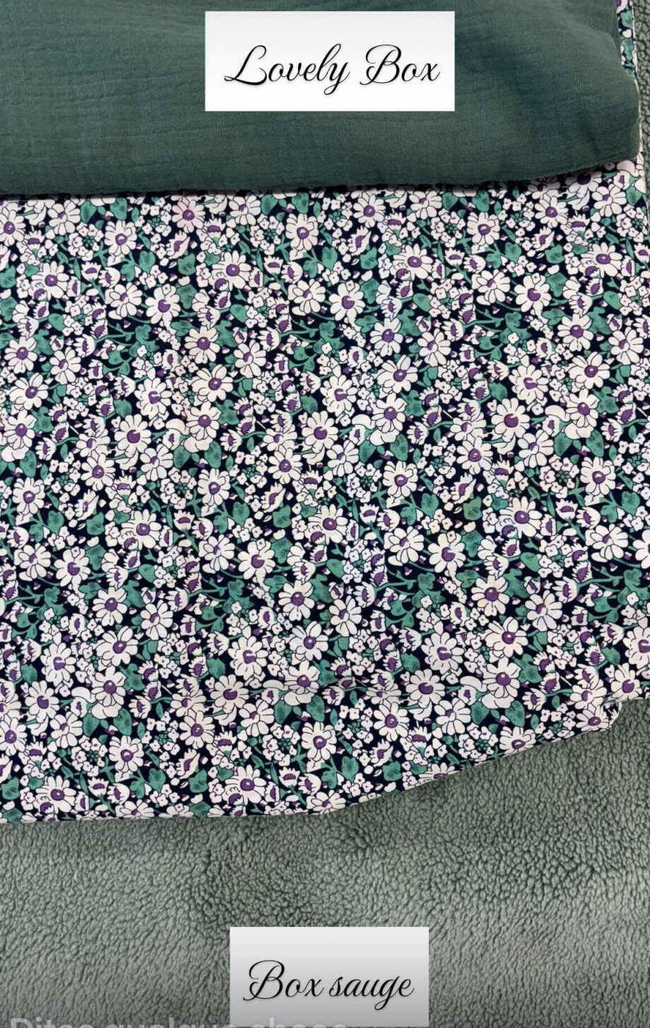 Box sauge sherpa coton double gaze nuances fabrics tissu au mètre