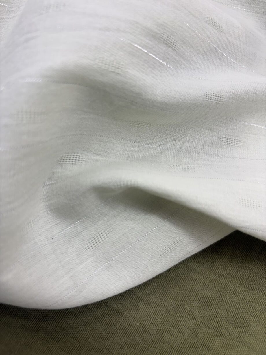 coupon jacquard fil argent coloris vert nil nuances fabrics