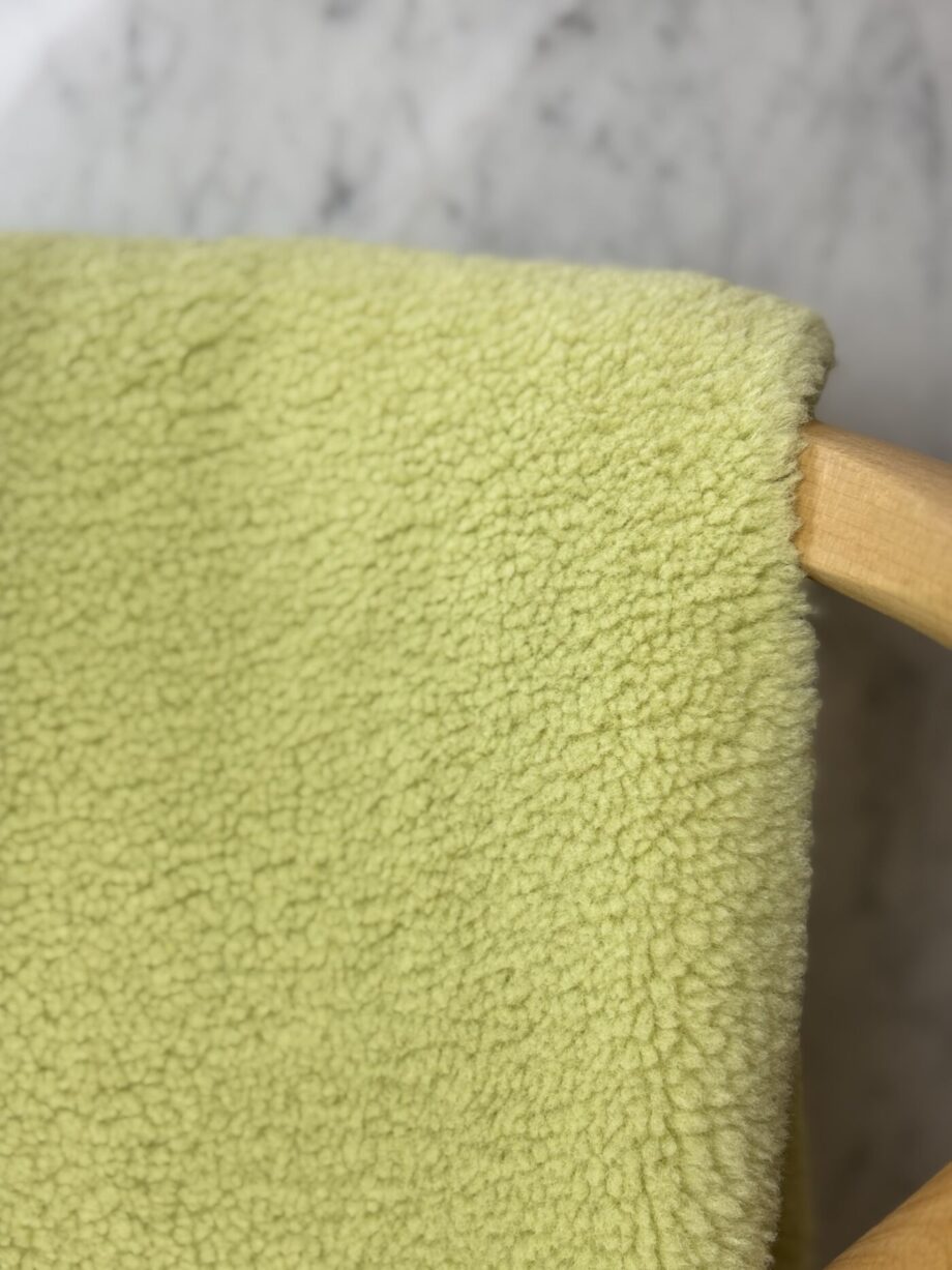 tissu sherpa effet mouton vert anis tissu au mètre nuances fabrics