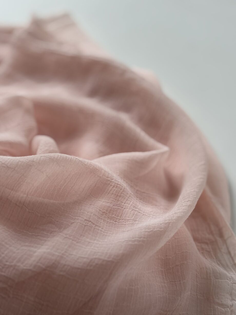 tissu voile crêpe crinkle rose tissu au mètre nuances fabrics