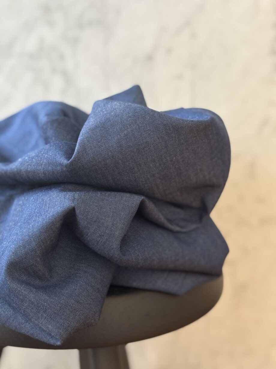 box blue denim tencel popeline coton rayée tissu au mètre nuances fabrics