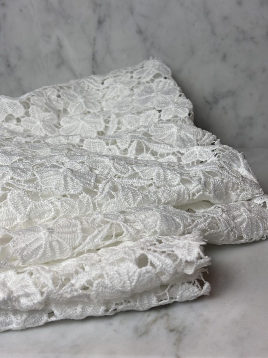 tissu dentelle guipure festonnée blanc lisa tissus au mètre nuances fabrics