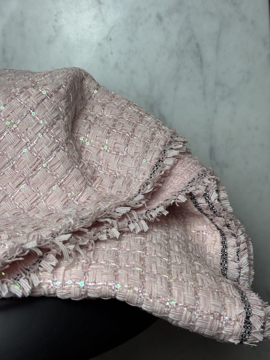 tissu tweed pink dahlia tissus au mètre nuances fabrics