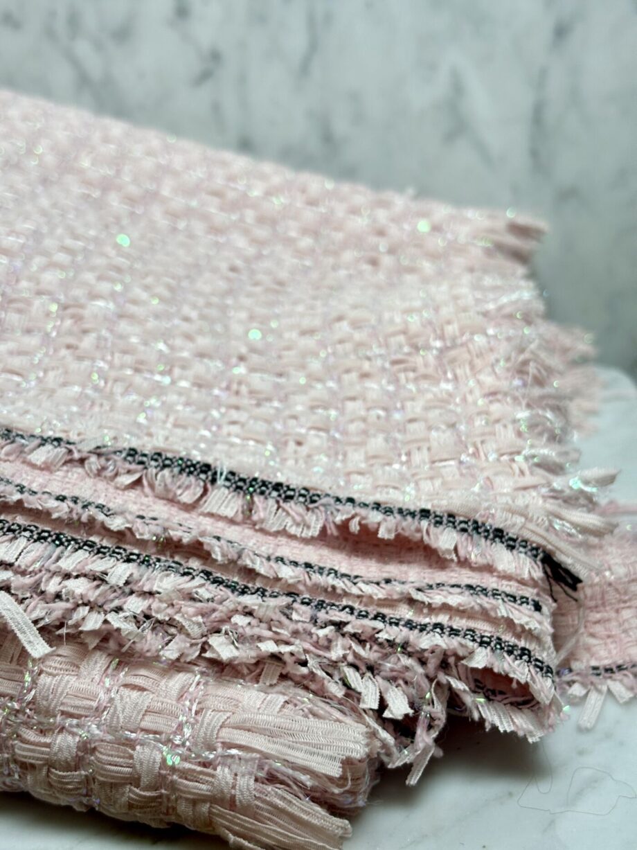 tissu tweed pink dahlia tissus au mètre nuances fabrics