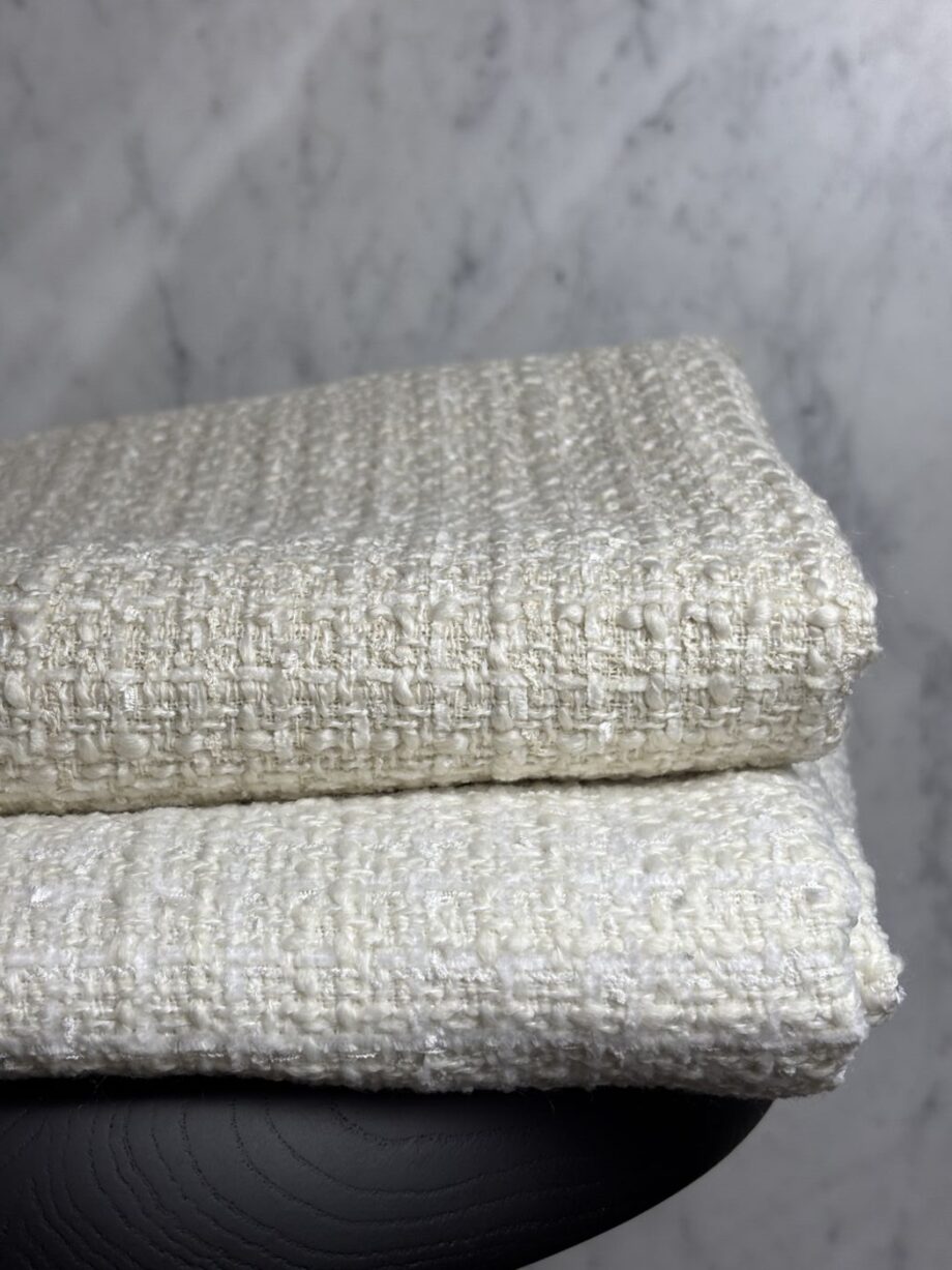 tissu tweed de laine ivoire enea tissus au mètre nuances fabrics