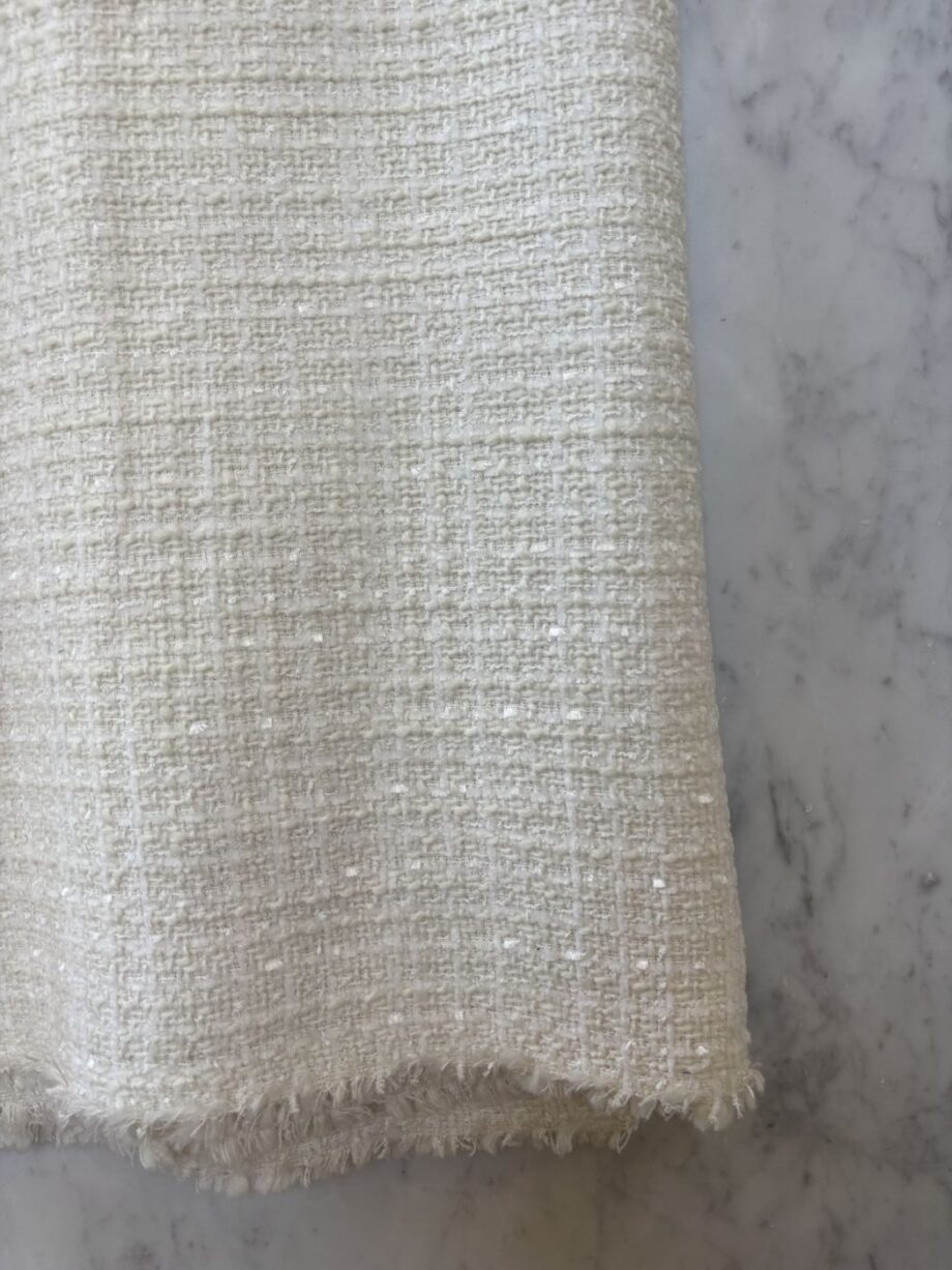 tissu tweed de laine ivoire enea tissus au mètre nuances fabrics