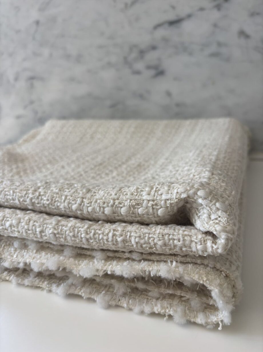 tissu tweed de laine sable enea tissus au mètre nuances fabrics