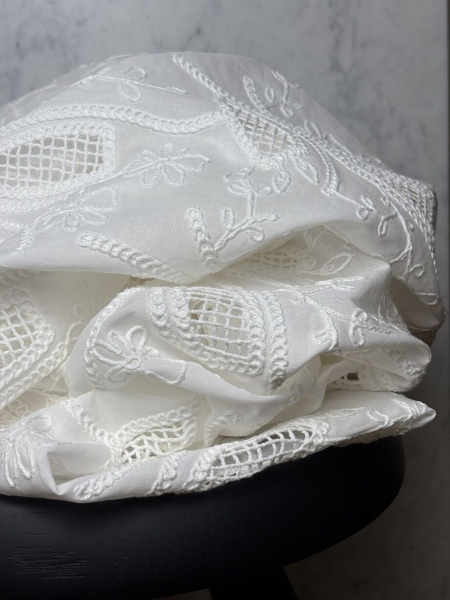 tissu broderie anglaise blanche motif floral ajouré elvira tissus au mètre nuances fabrics