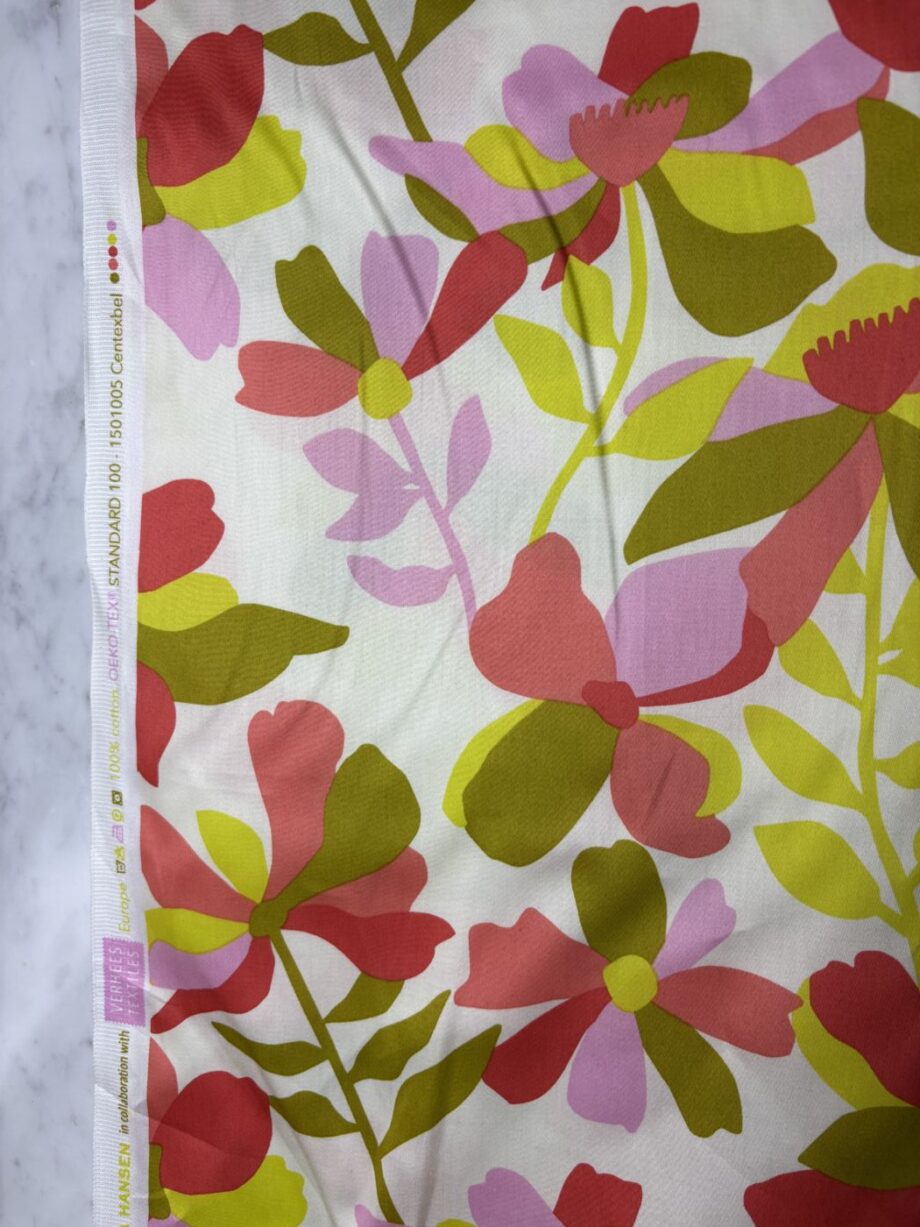 tissu imprimé satin de coton ava design nerida hensen tissus au mètre nuances fabrics