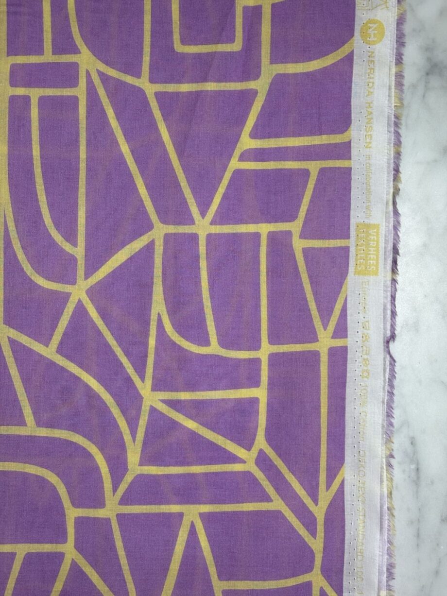 tissu imprimé voile de coton nerida hansen mauve ella tissus au mètre nuances fabrics