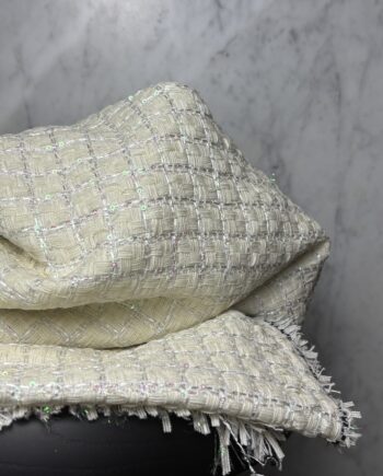 Tissu Tweed Dahlia Coloris Off White Tissus Au Mètre Nuances Fabrics 1