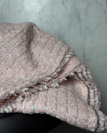 Tissu Tweed Dahlia Coloris Pink Tissusa U Mètre Nuances Fabrics 1