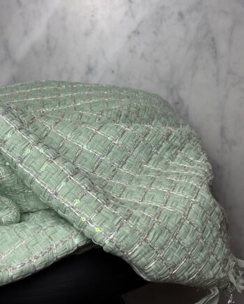 Tissu Tweed Dahlia Coloris Vert Tissus Au Mètre Nuances Fabrics 1