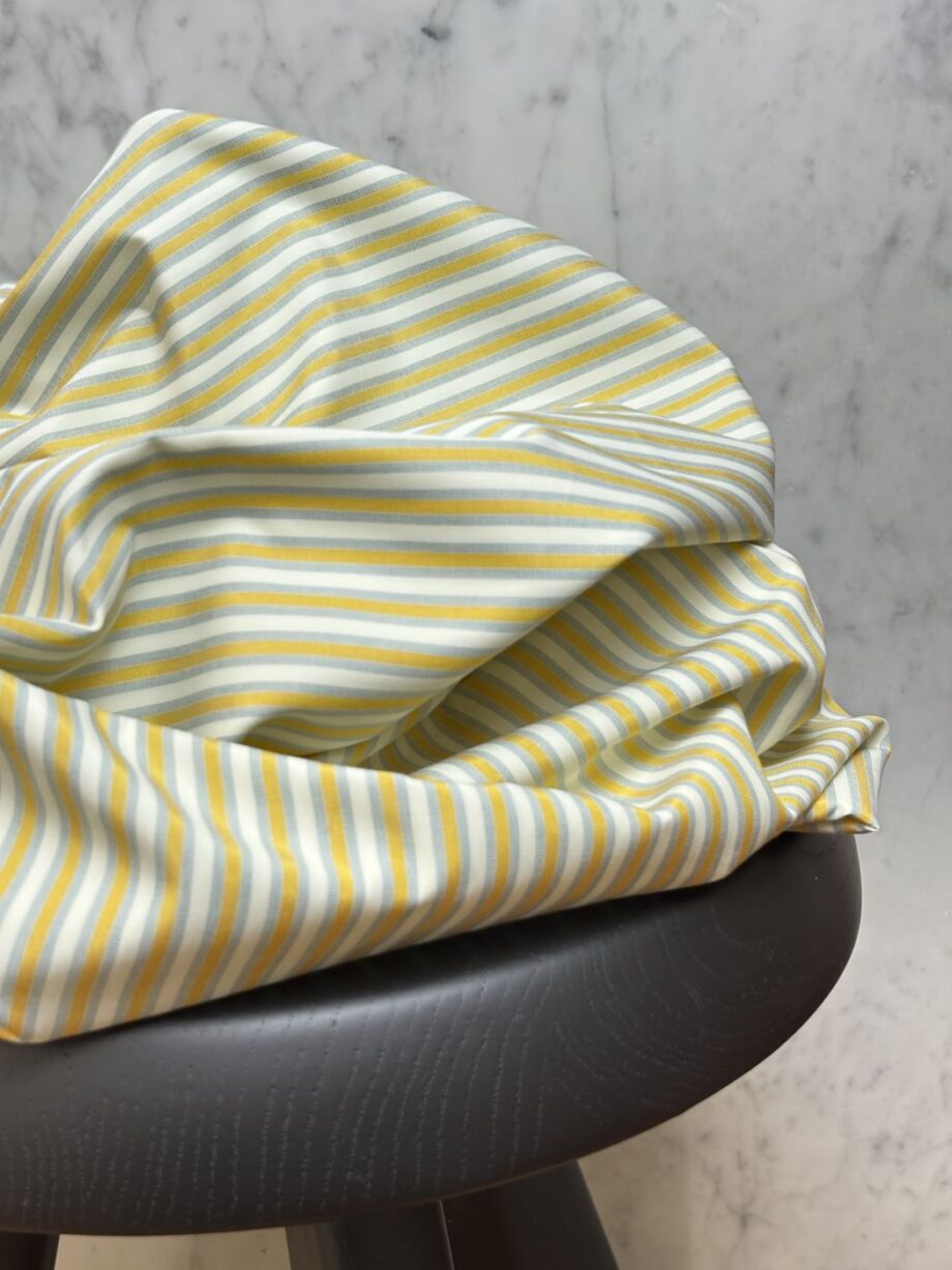 tissu coton rayures jaune écru gris tissus au mètre nuances fabrics