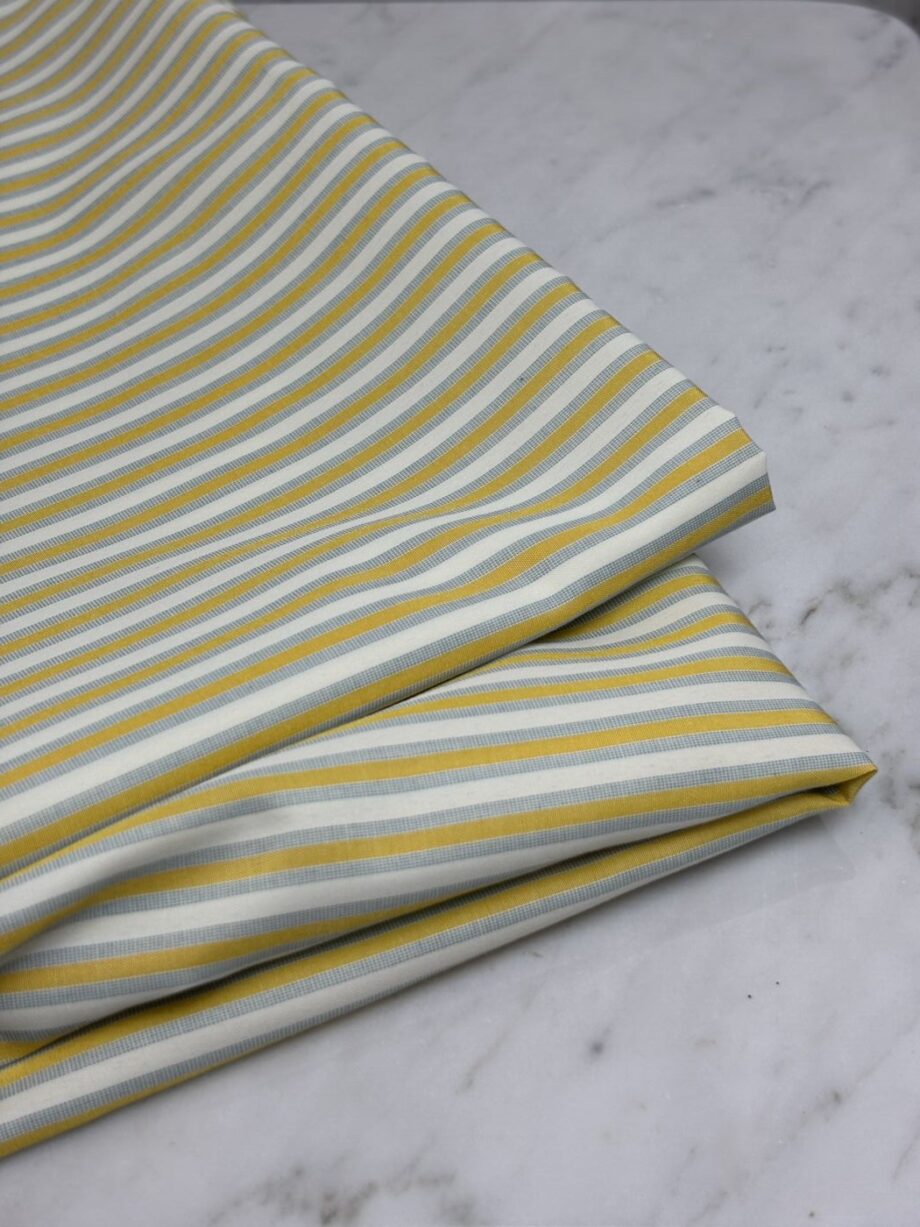 tissu coton rayures jaune écru gris tissus au mètre nuances fabrics