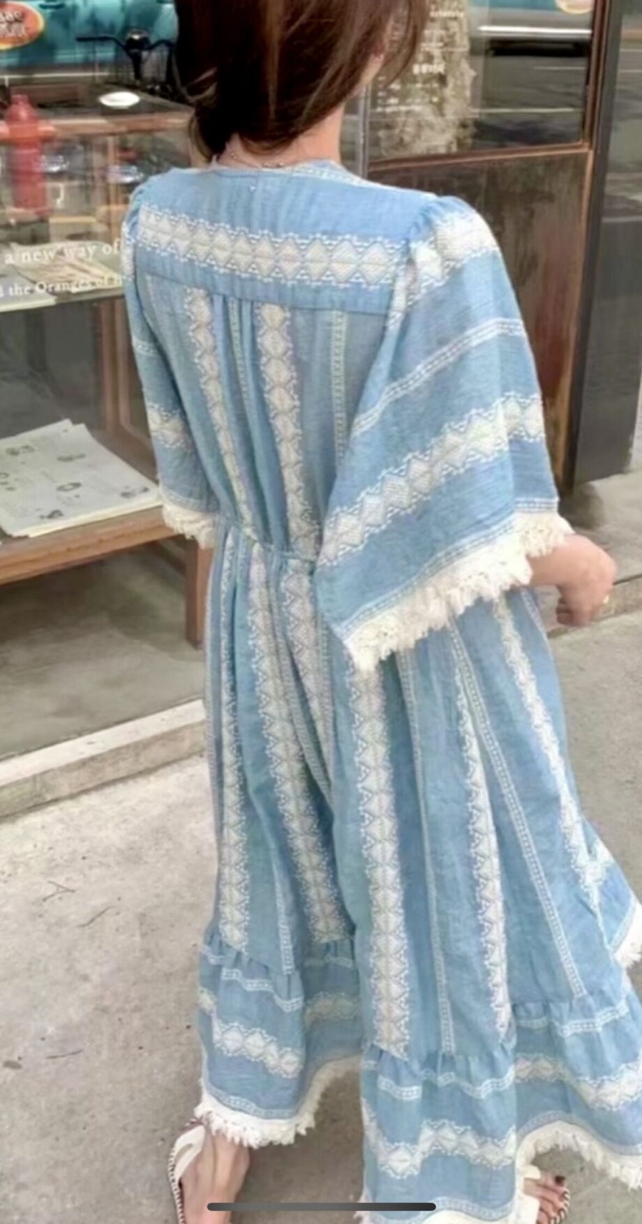 tissu broderie anglaise coton chambray bleu tissus au mètre nuances fabrics