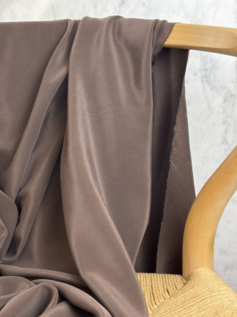 Tissu Soie Lavée Tara Choco Tissus Au Mètre Nuances Fabrics 2