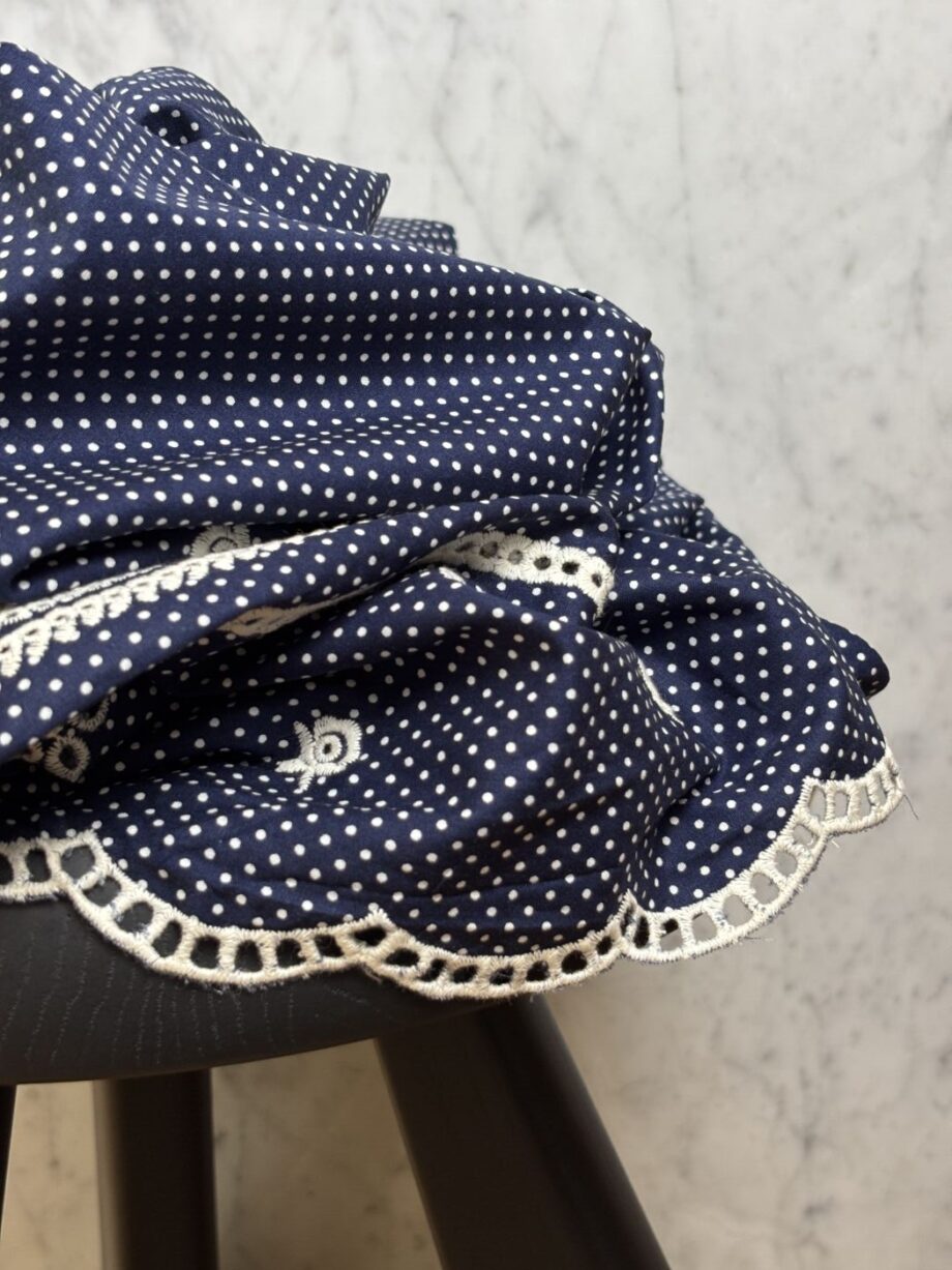 Tissu Broderie Anglaise Et Imprimé Mini Pois Claudia Tissus Au Mètre Nuances Fabrics 1