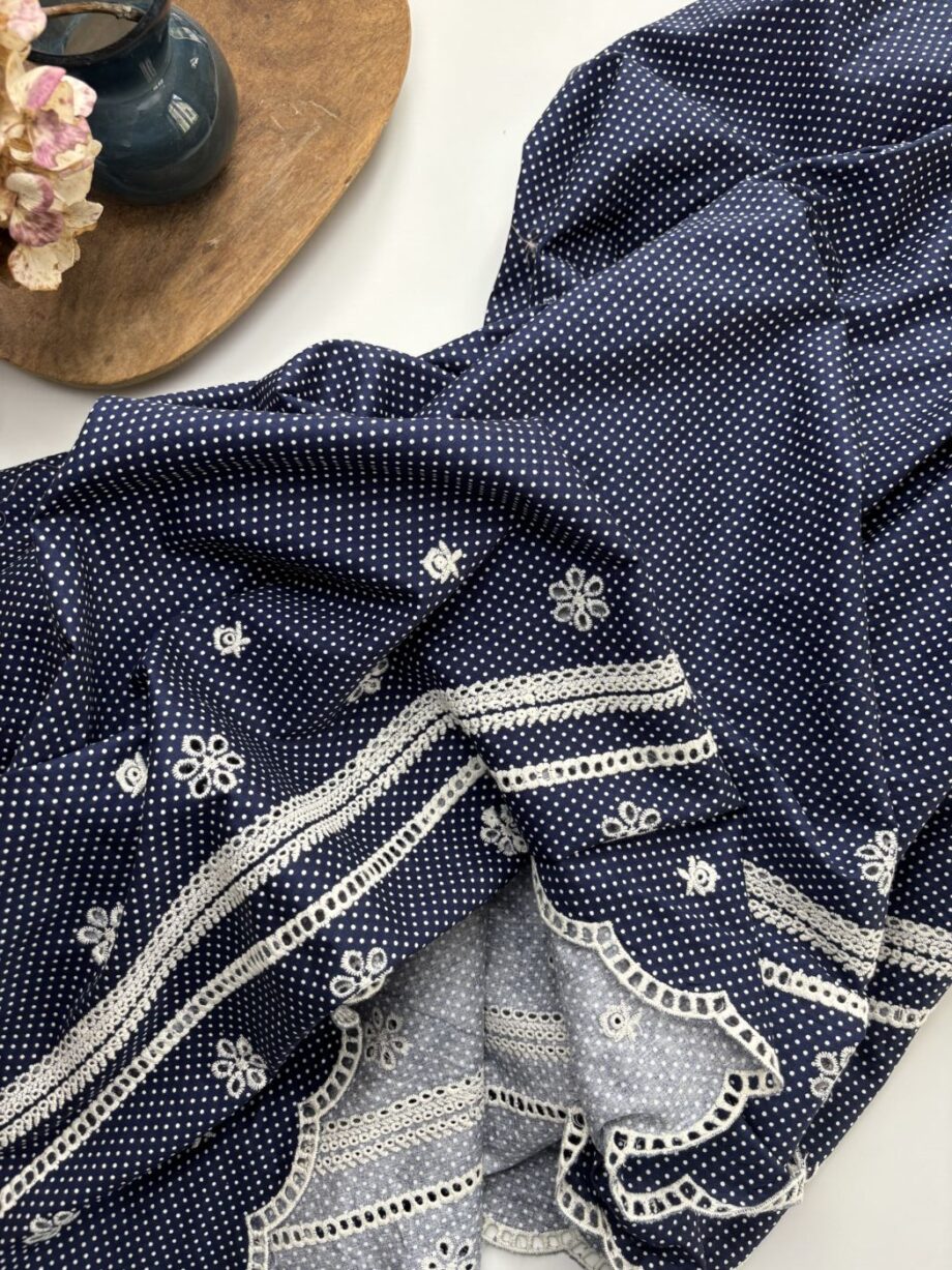 Tissu Broderie Anglaise Et Imprimé Mini Pois Claudia Tissus Au Mètre Nuances Fabrics 5