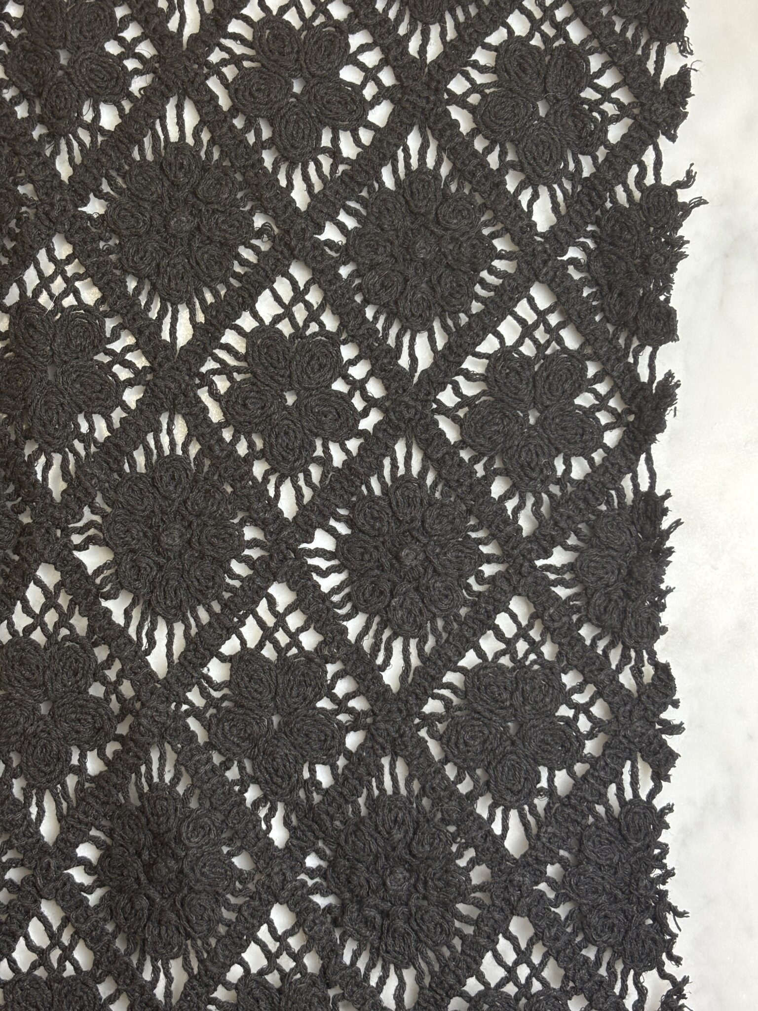 Tissu Guipure De Coton Crochet Noir Jasmine Tissus Au Mètre Nuances Fabrics 2