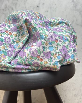 Tissu Popeline De Coton Motif Grandes Fleurs Lilas Rosa Tissus Au Mètres Nuances Fabrics 1