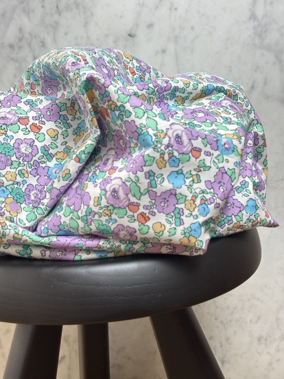 Tissu Popeline De Coton Motif Grandes Fleurs Lilas Rosa Tissus Au Mètres Nuances Fabrics 1